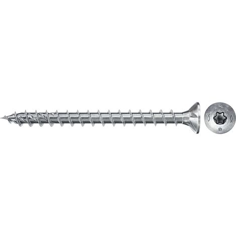 FISCHER POWER-FAST II LOT DE 50 VIS POUR AGGLOMÉRÉ 4,5 X 50 MM TÊTE FRAISÉE AVEC ÉTOILE INTÉRIEURE TX FILETAGE COMPLET GALVANISÉ