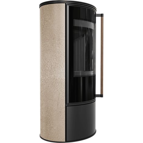 KRATKI ERIK Ø150 5,5 kW Keramikofen GOLD SATIN Stahldeckel Jatoba Griff (1/5)