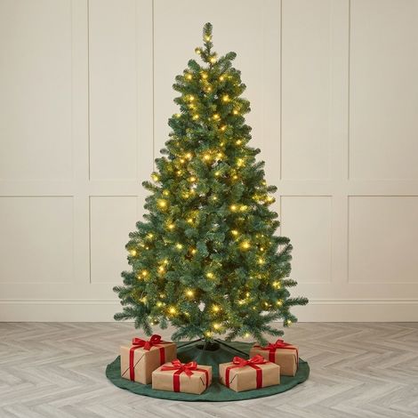 6ft King Pine Pre-Lit Christmas Tree (1/2)