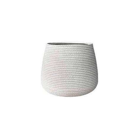 Bali Telcom 49x41 Cloche en résine à effet de corde Conchino - Couleur : Fumée - Colore: Polvere (1/5)