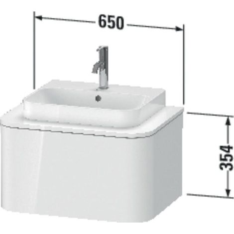 Duravit Happy D.2 Plus Konsolenwaschtischunterbau wandhängend, (1/4)