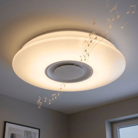 Plafoniera a LED Lampada da camera da letto effetto stella altoparlante bluetooth faretto (1/5)