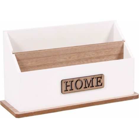 Portaposta in legno "Home", 29x10x16 cm (kit da 3)