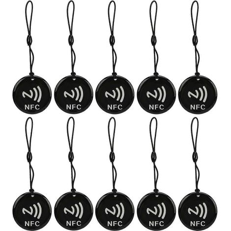 10 NFC-Karten, 8 Kbit Speicher, 13,56 MHz, 106 KB, wiederbeschreibbar, wasserdicht, IC-Karte