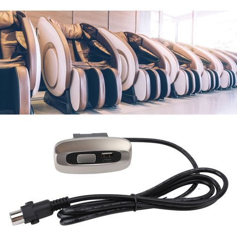 Bouton de Commande pour Siège Électrique Reclinable 5 Pin avec Ports USB et Type-C pour Fauteuil et Sofa (1/5)