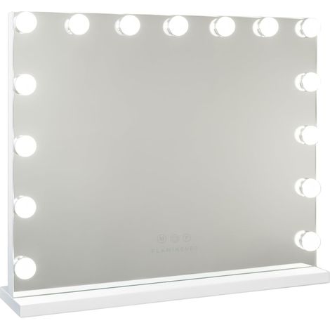 1 miroir maquillage,led 15 lumières,3 modes,tactile,usb,grossissant 5x,salle de bain (1/5)
