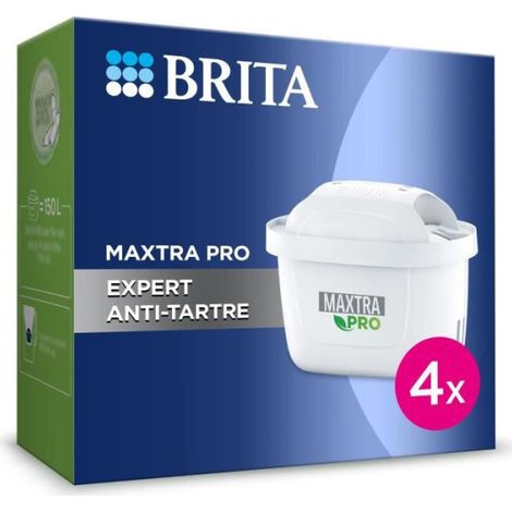BRITA Cartouche Filtre Eau Robinet MAXTRA PRO Expert anti-tartre Pack de 4 (1/5)