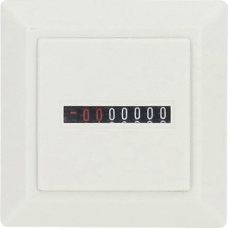 Mechanischer Betriebsstundenzähler von BERM, professioneller elektronischer Timer für industrielle Anwendungen, 72 x 72 mm weißes Zifferblatt, 220 V Wechselspannung, zuverlässiges Messgerät (1/5)