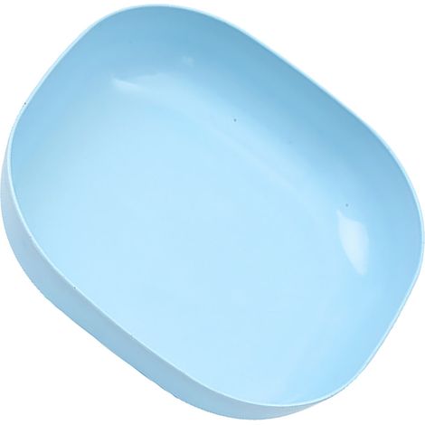 Assiette à noyaux carrée bleue en PP polyvalent pour en-cas dessert fruit salade maison (1/5)