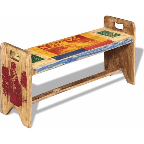 Maison Exclusive - Panchina Cola in Legno Massello di Recupero 100x30x50 cm (1/5)