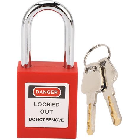 Cadenas de sécurité de 38mm, corps ferme, serrure de verrouillage en acier inoxydable avec 2 clés pour entrepôt industriel (1/5)
