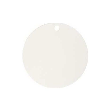 Assiette en terre cuite, d: 15 cm, ép. 0,5 cm, blanc, 1pièce