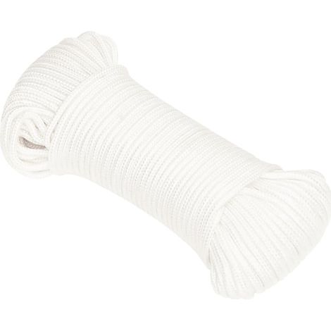 Corde de bateau, Corde de Chanvre, pour la Décoration, le Bricolage, le Jardinage Blanc complet 5 mm 500 m Polypropylène OIB3671E (1/5)