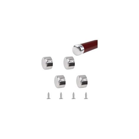 Embouts Ronds en Acier Inoxydable pour Main Courante - Lot de 4, Diamètre 38mm, Finition Soignée et Élégante