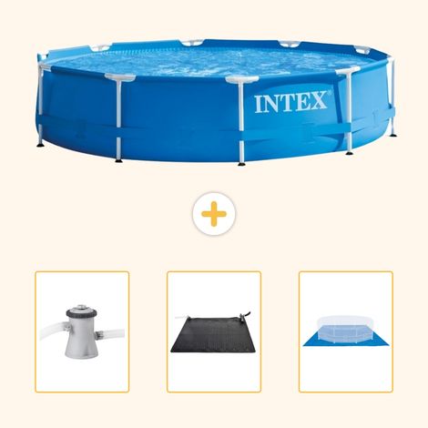 Intex Piscine Tubulaire Ronde - 305x76 cm - 4-pièces SCB79 (1/5)