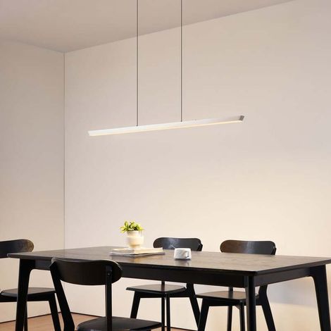 [NEUWERTIG] B-Ware Lucande Pendelleuchte Hängelampe LED Lampe Solvar Silber Touch dimmbar CCT 117cm (1/2)