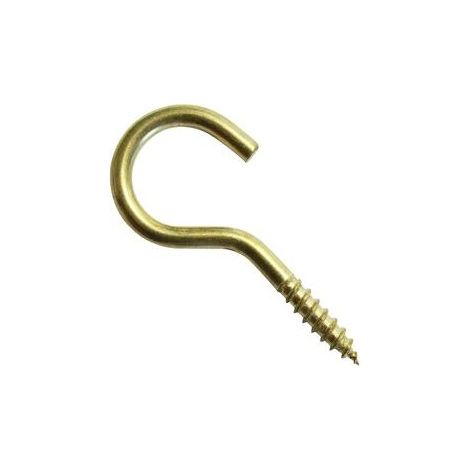ORECA - 4 GANCI A VITE 3,5x25x14MM IN OTTONE LUCIDO