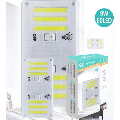 Trade Shop - Luz Magnética Cob Recargable Armario Emergencia 9w 60 Led Inalámbrico Tx-9631 - (1/4)