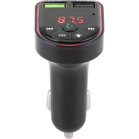 Chargeur Allume-Cigare MP3 Bluetooth 5.0 Éclairage d'Ambiance Multicolore Universel 12-24V Voiture (1/5)