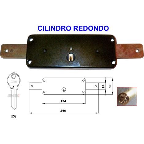 Cerradura AVL 8011-A HP Cilindro Redondo para Persianas