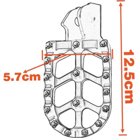 CNC-gefräste Motorradpedale aus Aluminiumlegierung, farbenfrohe universelle Modifikationsteile für Bee-Pedale (1/4)