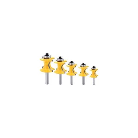 5Pcs 8mm Tige Bullnose avec colonne Perle visage/Moulure Router Bit, avec caractéristiques : Outil, 8MM, Porte, Colonne, 5PCS, Bois, Vis