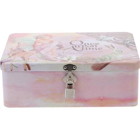 boîte de rangement en fer-blanc grande capacité pour thé, bonbons et café-24.50X18.00X8.50CM (1/4)