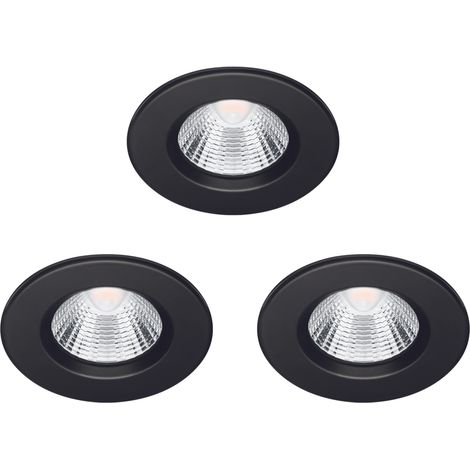 Philips Dive Set de 3 Spots encastrables pour Salle de Bain (Noir) Lumière blanche chaude - LED (1/5)