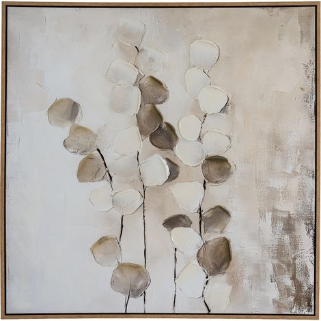 Mistora Hand Painted Canvas in Frame - Wood - L3 x W80 x H80 cm - Multi-Coloured