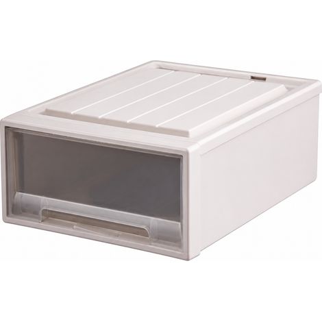 Bac de rangement casier plastique transparent 45 x 44 x 18 (1/5)