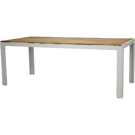 Bois Table de salle à manger, blanc, naturel. (1/4)