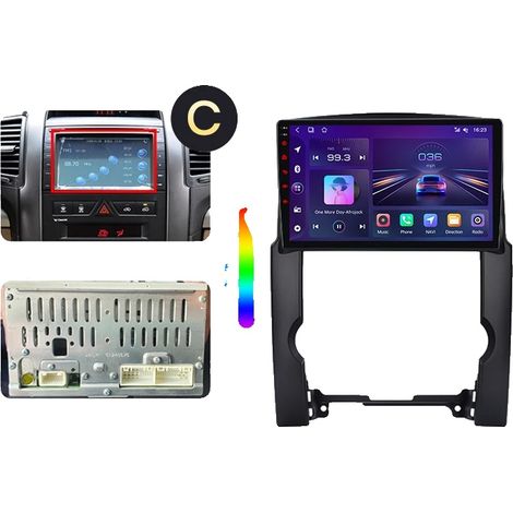 Autoradio, touchscreen, lettore audio, compatibile con Kia Sorento Mk2 (XM) 2009-2014, navigazione GPS Android con ventola di raffreddamento integrata, V1 Pro (2GB-64GB) - C (1/2)