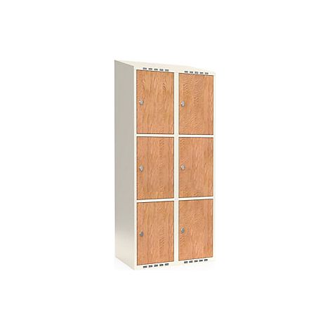 kaiserkraft Armadietto a 3 scomparti Fydor HPL 2 colonne (1/2)