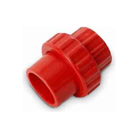 Manguito de fijación con tornillo ABS rojo para tubo de 25 mm