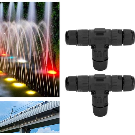 Boîte de Jonction en T IP68 Étanche 450V 16A pour Câbles 9-12mm - 2 Pièces (1/5)