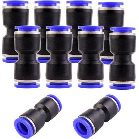 10 pneumatische Verschraubungen, 13 mm Steckanschluss, Schnellkupplung, Druckluft, Industriewerkzeuge (1/5)
