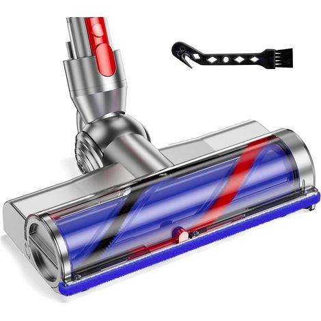 Brosse électrique compatible avec Dyson V7, V8, V10, V11, V15, accessoire de nettoyage à vide direct, buse de sol turbine pour brosse turbo avec libération rapide pour sols durs (Blue)