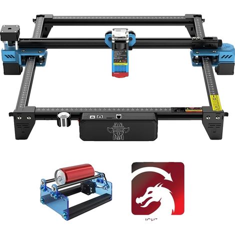 Machine de gravure laser, connectivité Wi-Fi, compatibilité avec divers matériaux, Kit 5, UE, TTS-55 Pro 40W (1/2)