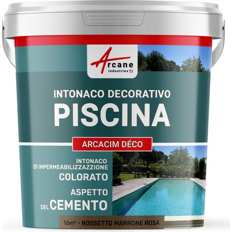 Intonaco per piscine, decorativo di finitura e impermeabilizzante - ARCACIM DECO - 16 m² Rossetto Marrone Rosa - ARCANE INDUSTRIES