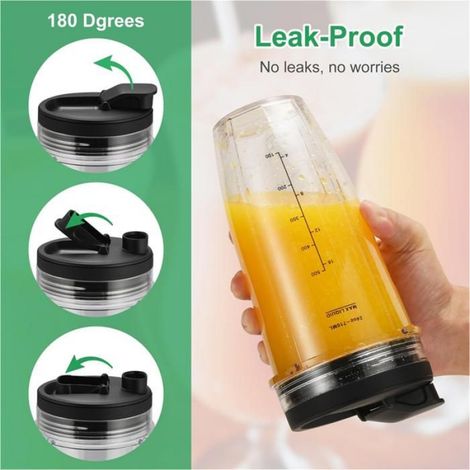 Pièces de Rechange pour Mixeur Auto IQ, Gobelets de Mixeur de 24 Oz + 32 Oz avec Ensemble de Couvercles à Emporter, Lame (1/5)
