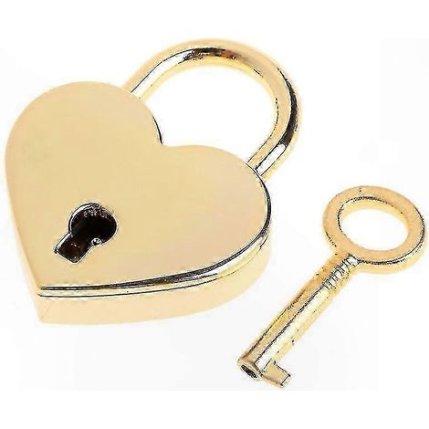 Cadenas Vintage en Forme de Coeur avec Clé pour Décorer Boîte à Bijoux, Idéal Cadeau Amoureux, Serrure Romantique (1/5)