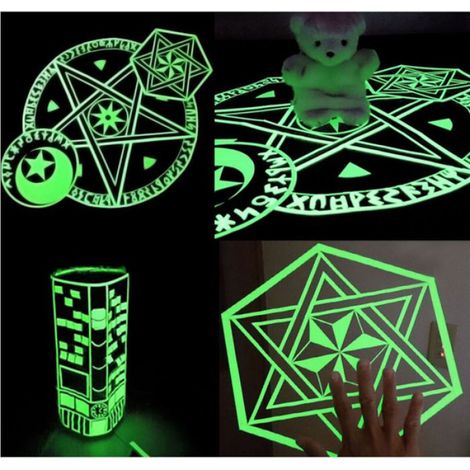Ruban adhésif phosphorescent - Unbrand - Fluorescent - 10m x 1,5cm - Brillance 4 à 6h - Auto-adhésif - Imperméable (1/5)
