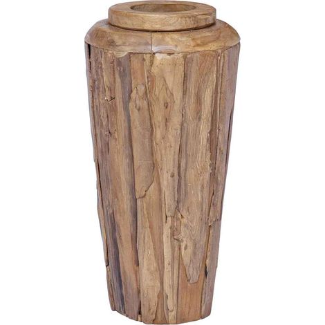 Vase de décoration 40 x 80 cm Bois de teck solide (1/5)