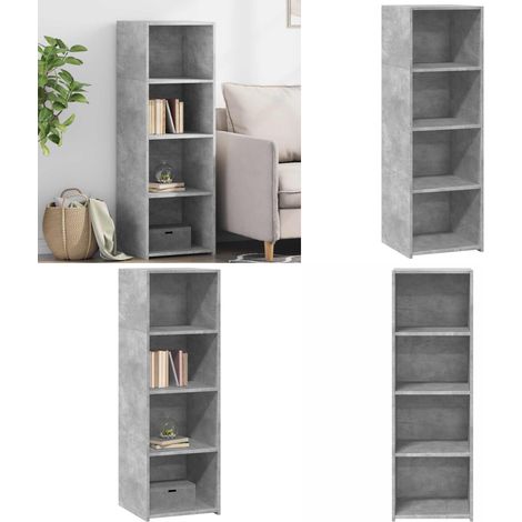 Buffet gris béton 40x41x124 cm bois d'ingénierie - Buffet Design Intemporel - Meuble Rangement Cuisine - Commode Gris - Buffet Salon - Mobilier Contemporain - Home & Living (1/5)