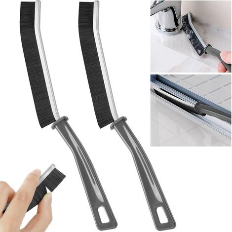 2 Pièces Brosse à fentes, Nylon durable, Poignée ergonomique, Pour cuisine salle de bain fenêtre (1/5)
