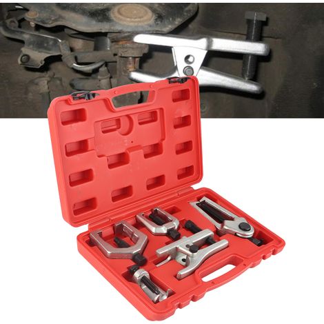 Kit d'extracteur de rotule 5 pièces pour réparation automobile, outil pour biellette de direction, extracteur de rotule de bras de suspension inférieur (style européen et japonais), démonteur de bras (1/5)