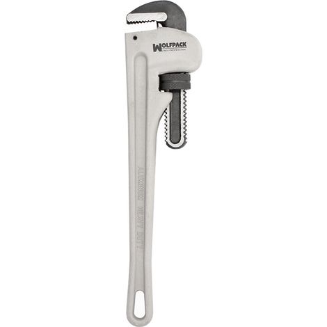 WOLFPACK LINEA PROFESSIONAL - Stillson Heavy Duty Aluminium 14" Pipe Wrench, Plumbing Wrench, Pipe Wrench, Faucet Wrench. (1/3)