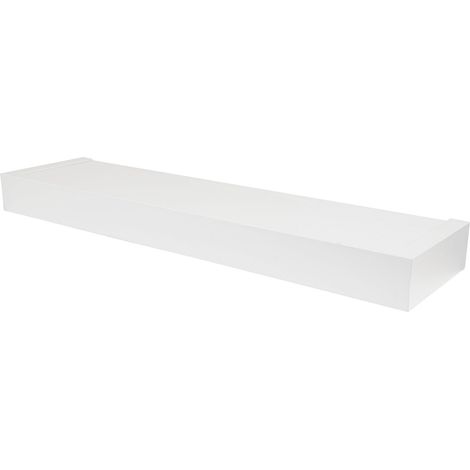 Étagère Flottante Moderne pouvant Supporter jusqu'à 9,1 kg, Installation Facile sans Outils sur Mur Sec, Plat, 61 cm, Blanc (1/5)