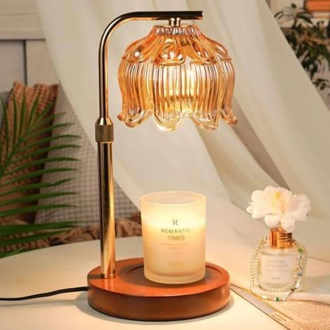 Lampe Chauffe-Bougie - Réglable En Hauteur - Minuterie 2/4/8 H - Pour Bougies En Pot - 2 Ampoules Incluses