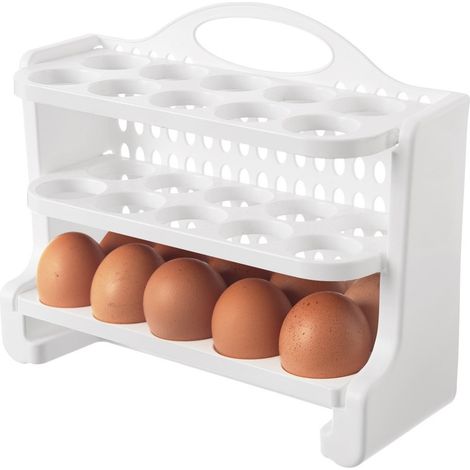 Conteneur à œufs Organisateur de cuisine Boîte à œufs Réfrigérateur Refroidisseurs (1/4)